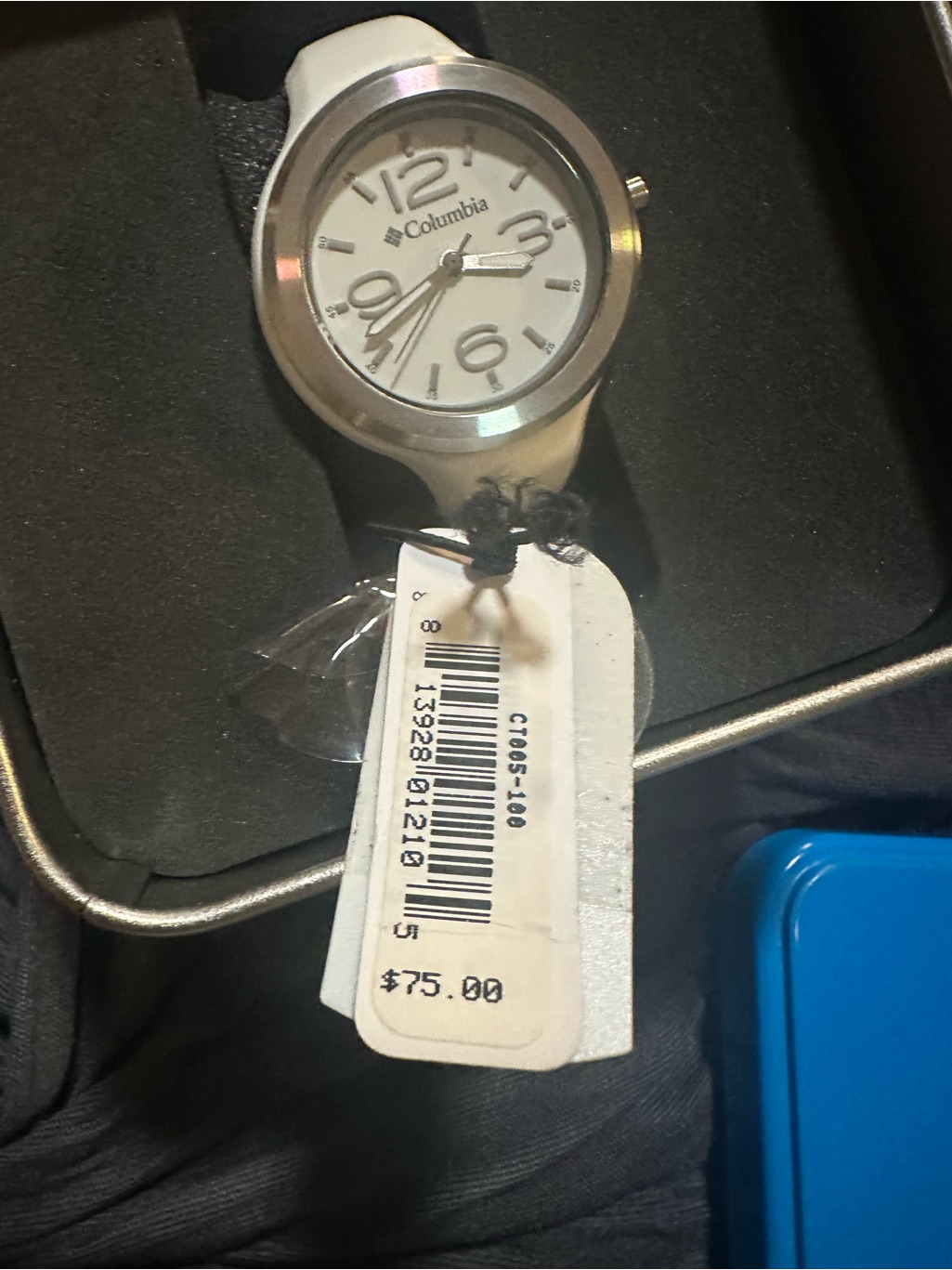 Columbia Women White Dial Watch With Silver Bezel